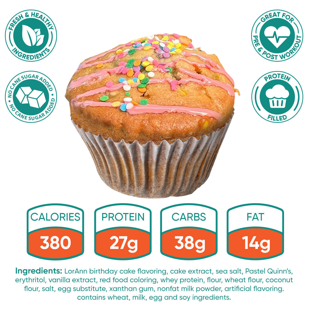 birthday cake muffin