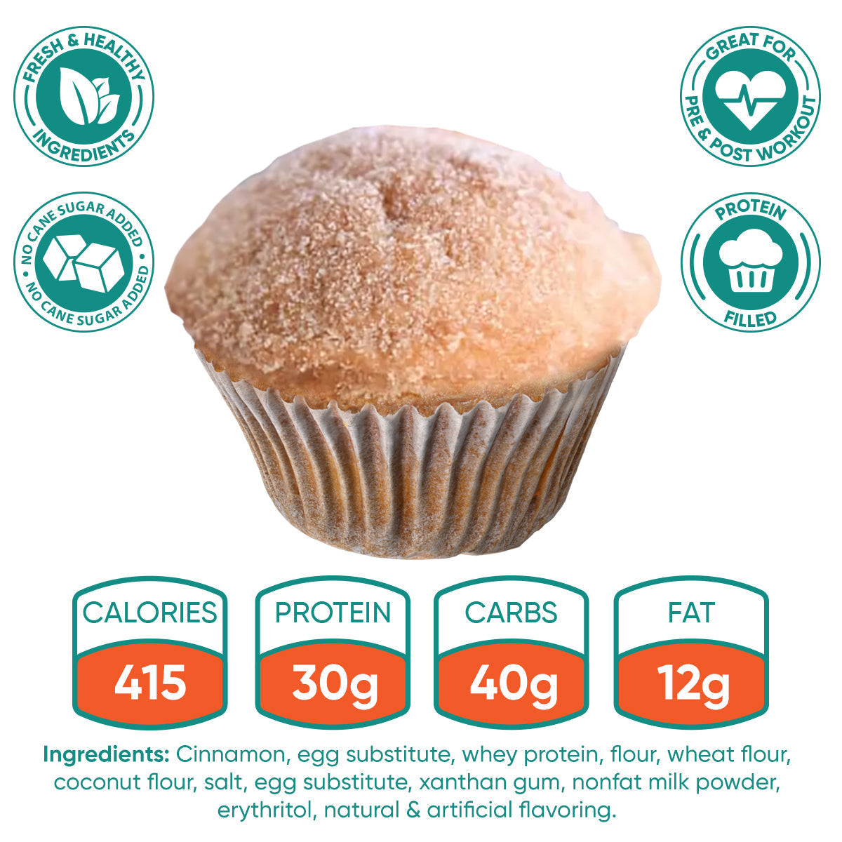 cinnamon no sugar muffin