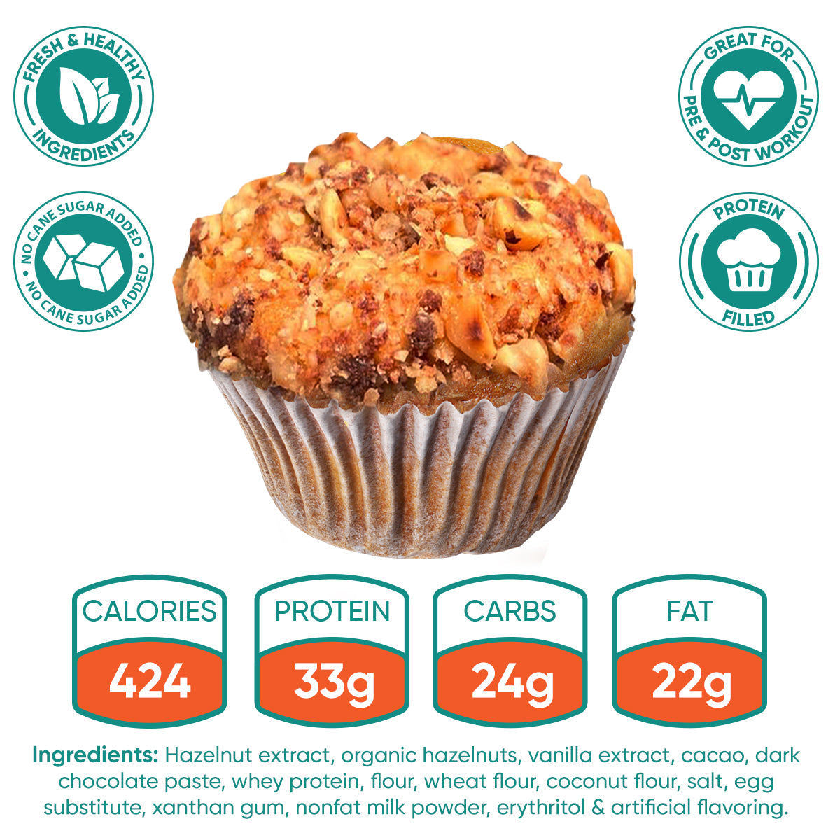 chocolate hazelnut muffin