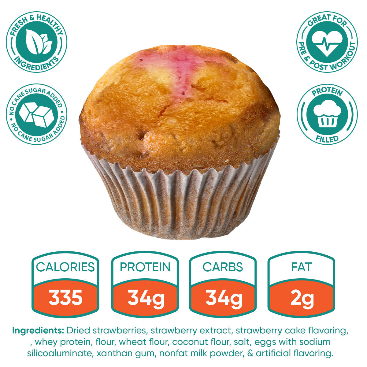 strawberry shortcake muffin