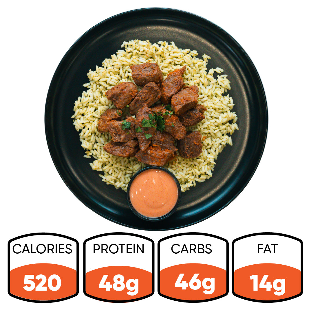 GLORIOUS GAINS Steak Bites & Cilantro Lime Rice