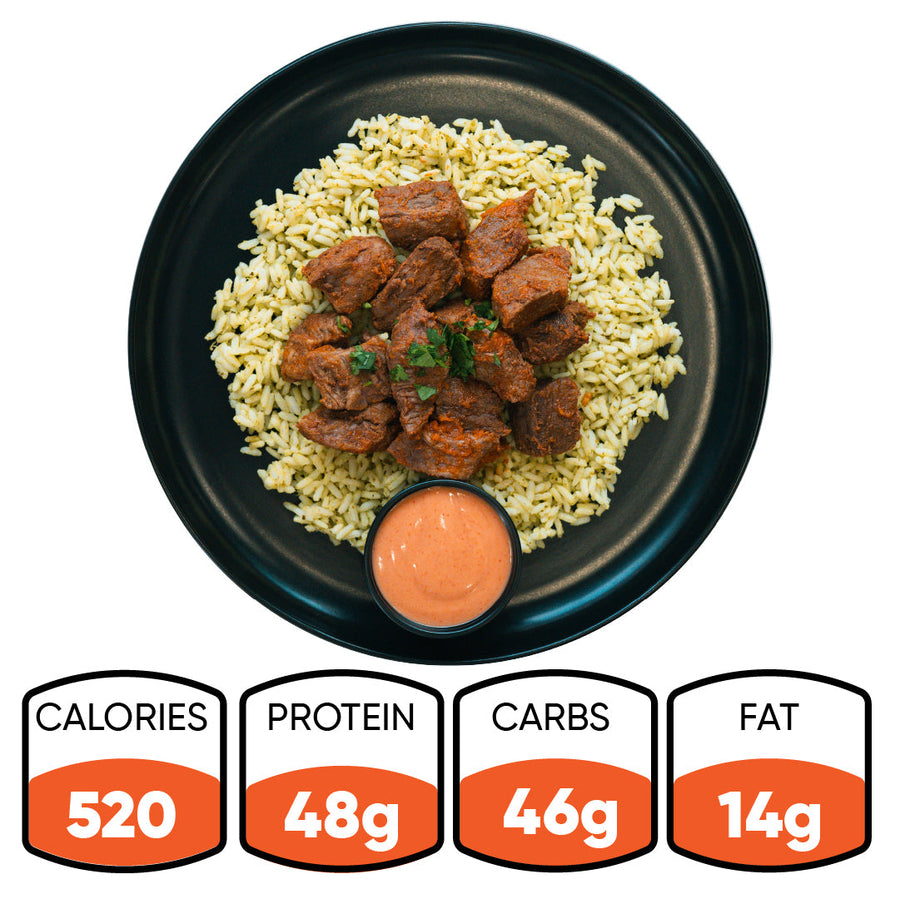 GLORIOUS GAINS Steak Bites & Cilantro Lime Rice