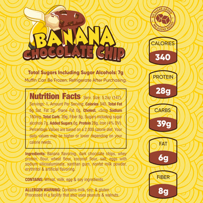 banana chocolate chip muffin nutrition facts