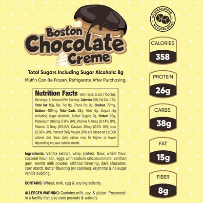 boston chocolate creme muffin nutrition facts