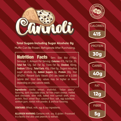 canoli muffin nutrition facts