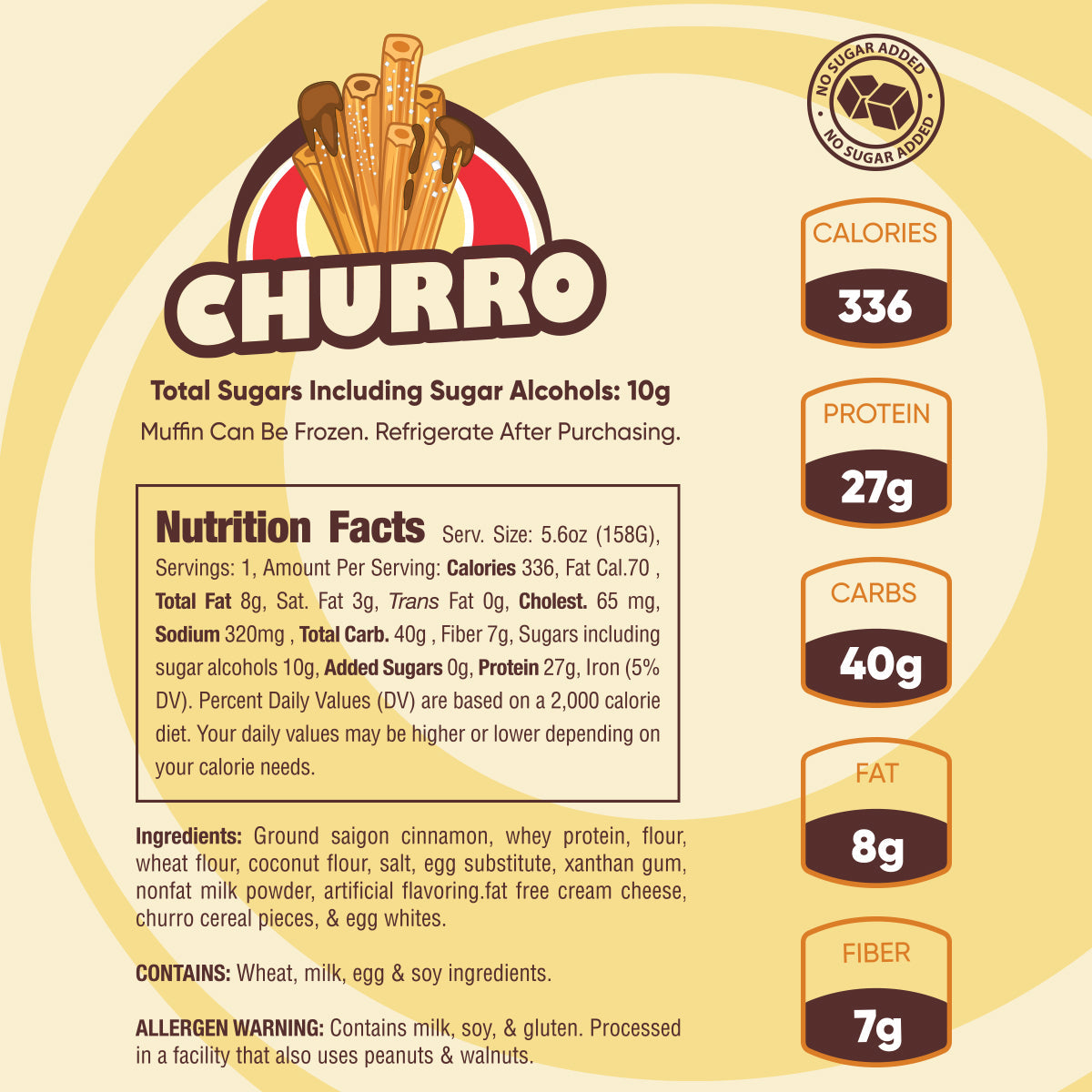 churro muffin nutrition facts