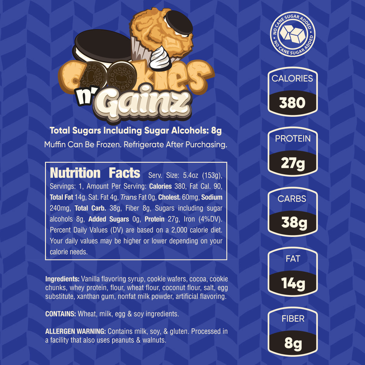cookies n gains muffin nutrition facts