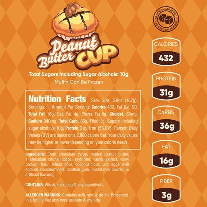 peanut butter cup muffin nutrition facts
