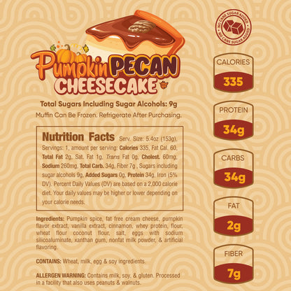 pumpkin pecan cheesecake muffin nutrition facts