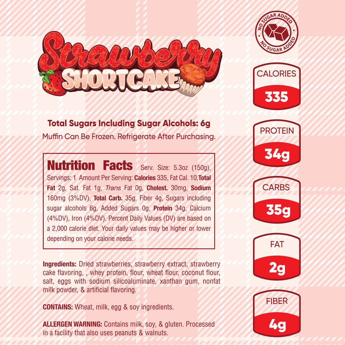 strawberry shortcake muffin nurtrition facts